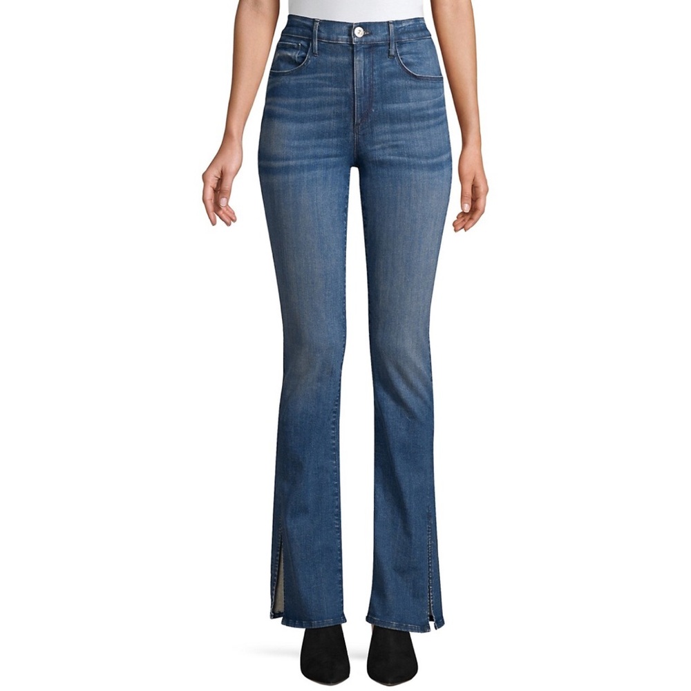 3x1 High Rise Split Seam Bell Jeans Size 24